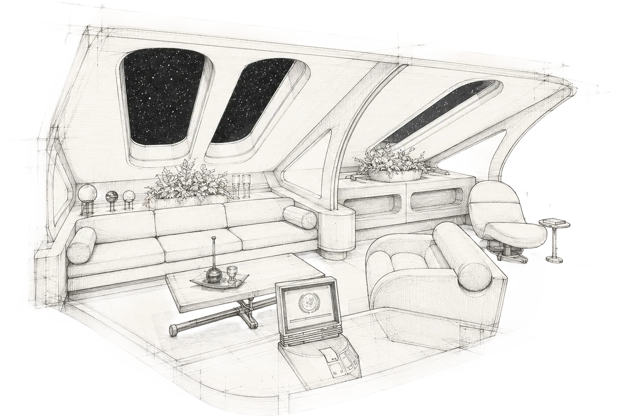 Captain's quarters aboard USS Kepler