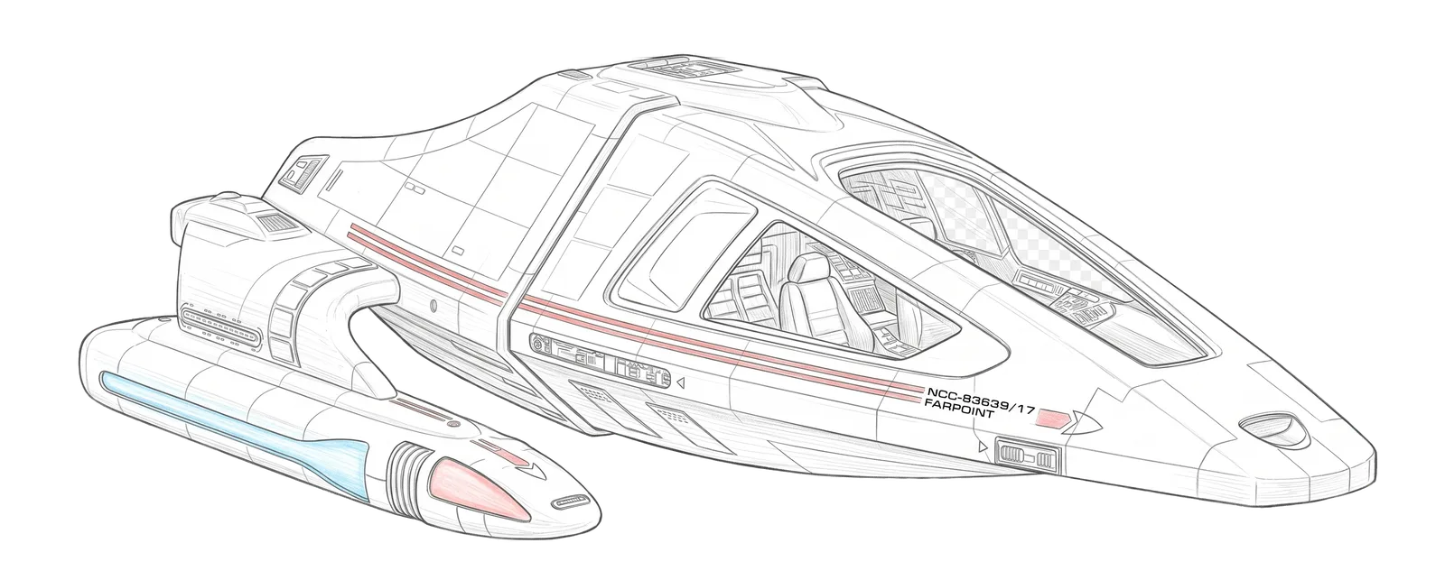 Sketched shuttlecraft assigned to USS Kepler